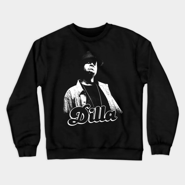 J Dilla Memorial Jay Dee Crewneck Sweatshirt by fatdesigner